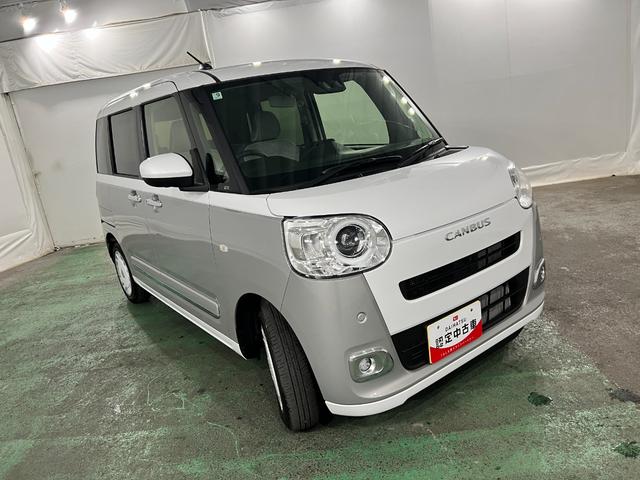 ムーヴキャンバスストライプスG 走行4374キロ/LEDヘッドランプ/マット1年保証距離無制限 走行距離4374キロ 両側電動スライドドア LEDヘッドランプ(東京都)の中古車