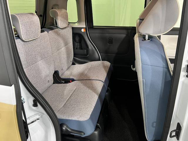 ムーヴキャンバスストライプスG 走行1801キロ/クリアランスソナー/社用車1年保証・走行距離無制限 サイドエアバック クリアランスソナー オートマチックハイビーム オートライト LEDヘッドライト ベンチシート シートヒーター 両側電動スライドドア(埼玉県)の中古車
