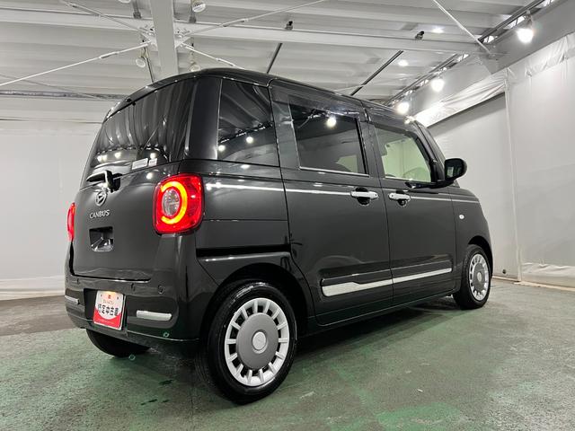 ムーヴキャンバスセオリーGターボ 車検整備付/走行20090キロ/純正ナビ1年保証距離無制限 走行距離20090キロ 純正フルセグナビ バックカメラ ドラレコ 純正マット サイドエアバッグ LEDヘッドランプ アイドリングストップ シートヒーター 両側電動スライドドア(埼玉県)の中古車