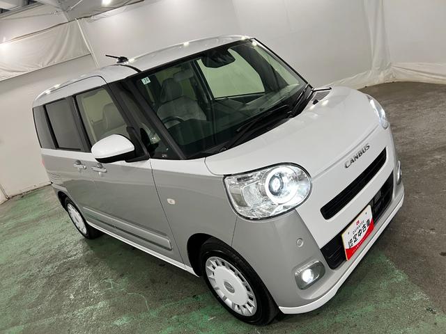 ムーヴキャンバスストライプスＧターボ　走行２５４０８キロ／ＬＥＤヘッドランプ１年保証距離無制限　走行距離２５４０８キロ　純正マット　サイドエアバッグ　ＬＥＤヘッドランプ　アイドリングストップ　シートヒーター　両側電動スライドドア　オート格納式ドアミラー　電動パーキングブレーキ（埼玉県）の中古車