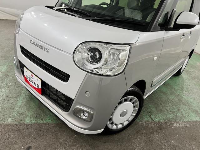 ムーヴキャンバスストライプスＧターボ　走行２５４０８キロ／ＬＥＤヘッドランプ１年保証距離無制限　走行距離２５４０８キロ　純正マット　サイドエアバッグ　ＬＥＤヘッドランプ　アイドリングストップ　シートヒーター　両側電動スライドドア　オート格納式ドアミラー　電動パーキングブレーキ（埼玉県）の中古車