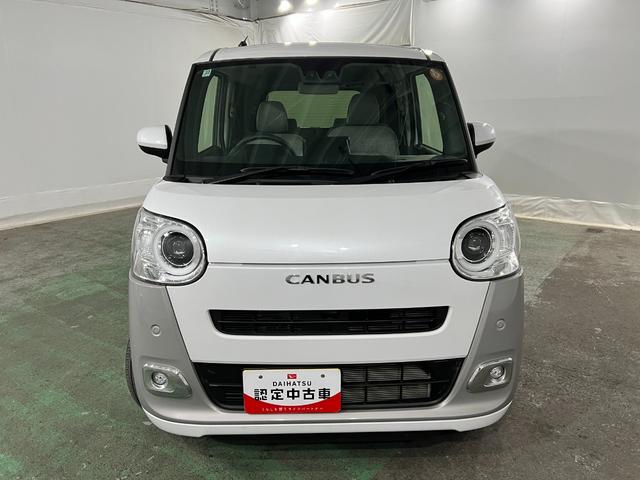 ムーヴキャンバスストライプスＧターボ　走行２５４０８キロ／ＬＥＤヘッドランプ１年保証距離無制限　走行距離２５４０８キロ　純正マット　サイドエアバッグ　ＬＥＤヘッドランプ　アイドリングストップ　シートヒーター　両側電動スライドドア　オート格納式ドアミラー　電動パーキングブレーキ（埼玉県）の中古車