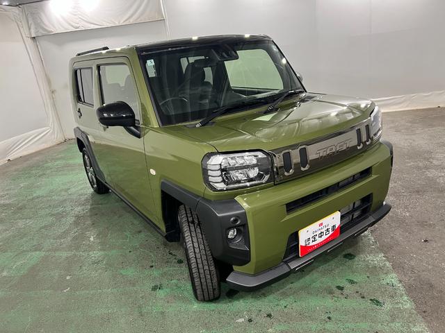 タフトGターボ ダーククロムベンチャー 走行22639キロ/マット1年保証距離無制限 走行距離22639キロ 純正マット サイドエアバッグ LEDヘッドランプ アイドリングストップ シートヒーター オート格納式ドアミラー 電動パーキングブレーキ(埼玉県)の中古車