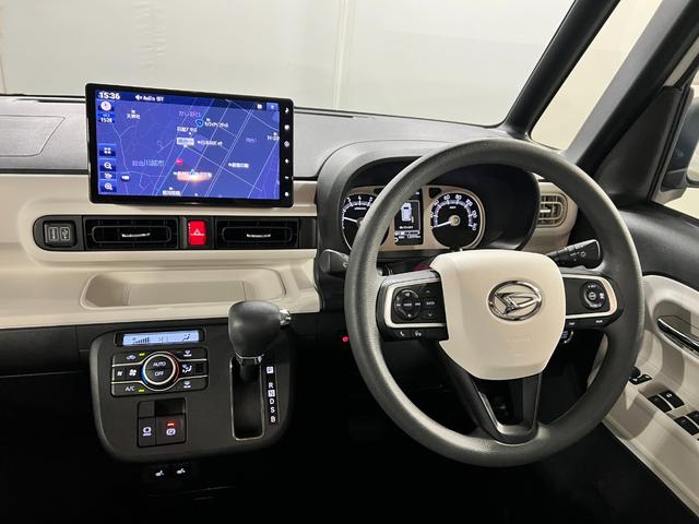 ムーヴキャンバス 中古車 ストライプスＧターボ　車検整備付／走行１２０５９キロ１年保証距離無制限　走行距離１２０５９キロ　純正フルセグナビ　バックカメラ　ドラレコ　純正マット　サイドエアバッグ　ＬＥＤヘッドランプ　アイドリングストップ　シートヒーター　両側電動スライドドア