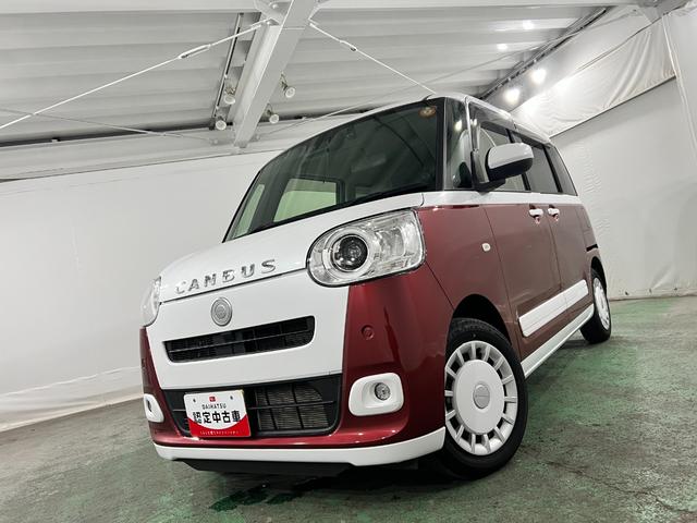 ムーヴキャンバスストライプスＧターボ　車検整備付／走行１２０５９キロ１年保証距離無制限　走行距離１２０５９キロ　純正フルセグナビ　バックカメラ　ドラレコ　純正マット　サイドエアバッグ　ＬＥＤヘッドランプ　アイドリングストップ　シートヒーター　両側電動スライドドア（埼玉県）の中古車