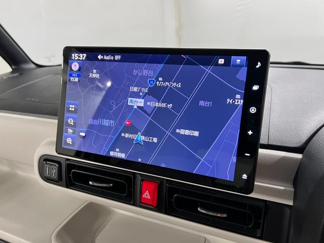 ムーヴキャンバスストライプスＧターボ　車検整備付／走行１２０５９キロ１年保証距離無制限　走行距離１２０５９キロ　純正フルセグナビ　バックカメラ　ドラレコ　純正マット　サイドエアバッグ　ＬＥＤヘッドランプ　アイドリングストップ　シートヒーター　両側電動スライドドア（埼玉県）の中古車
