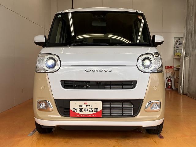 ムーヴキャンバスストライプスＧサポカーＳワイド適合　パノラマモニター対応　ＵＳＢ接続端子　電動パーキングブレーキ　シートヒーター　両側オートスライドドア　Ｐスタート　ホッとカップホルダー　置きラクボックス　キーフリー（神奈川県）の中古車