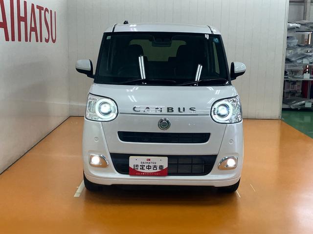 ムーヴキャンバス 中古車 セオリーＧＵＳＢ接続端子　電動パーキングブレーキ　シートヒーター　両側オートスライドドア　Ｐスタート　全車速追従機能付ＡＣＣ　ホッとカップホルダ　置きラクボックス　キーフリー