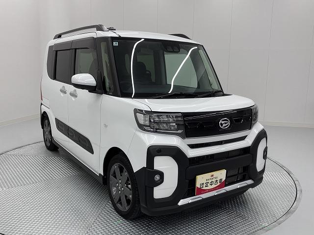 タントファンクロスターボディスプレイオーディオ　パノラマモニター対応　ミラクルオープンドア　両側オートスライドドア　電動パーキングブレーキ　ステアリングスイッチ　シートヒーター　コーナーセンサー　Ｐスタート　キーフリー（神奈川県）の中古車