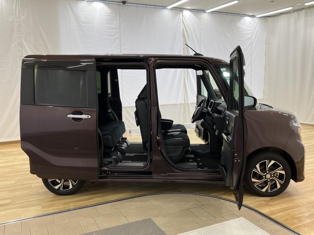 タントカスタムＸ３６０°カメラ　衝突軽減ブレーキ　車線逸脱防止　アイドリングストップ機能　Ｂカメラ　盗難警報装置　ＬＥＤ　ワンオーナー　キーレスエントリー　前席シートヒーター　オートＬＥＤ　電動格納ミラー　スマキー（富山県）の中古車