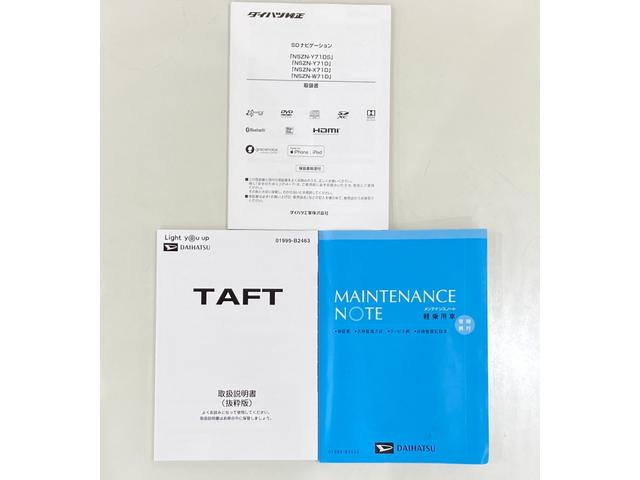 タフトＧターボ　／４ＷＤ／ナビ／キーフリー／パノラマカメラ／Ｂカメラ　電動格納ドアミラー　ＬＥＤライト　キーフリーシステム　フルタイム４ＷＤ　フロントカメラ　ドラレコ　アイドリングストップ　前席シートヒーター　ターボ車　アルミホイール　オートハイビーム　記録簿（富山県）の中古車