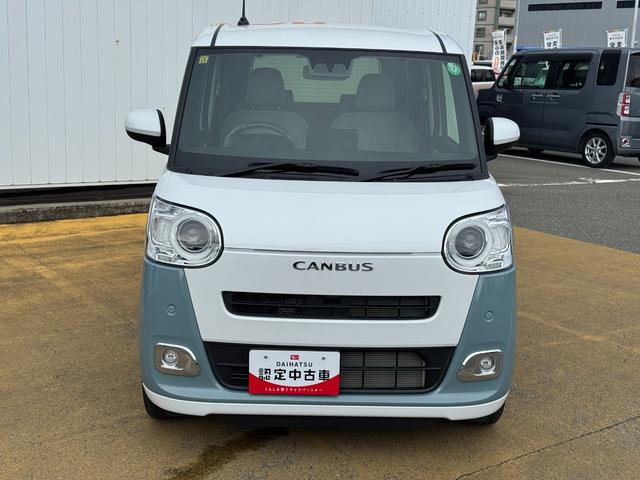 ムーヴキャンバスストライプスG令和5年式 衝突低減ブレーキ オーディオレス 弊社デモカーUP車(福岡県)の中古車