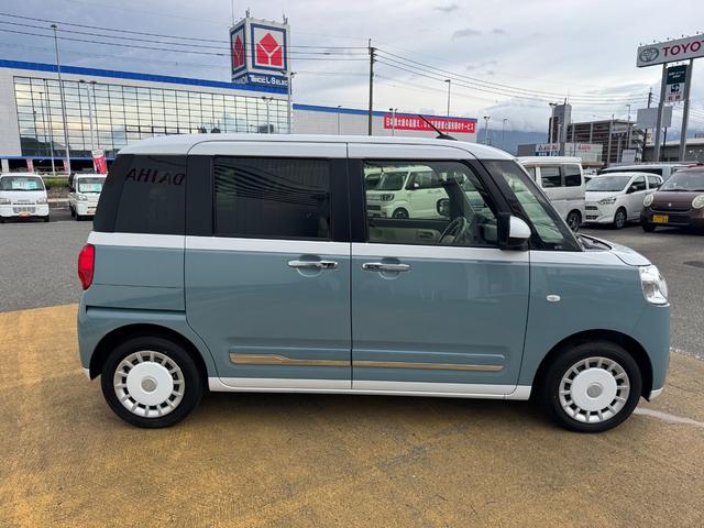 ムーヴキャンバスストライプスG令和5年式 衝突低減ブレーキ オーディオレス 弊社デモカーUP車(福岡県)の中古車