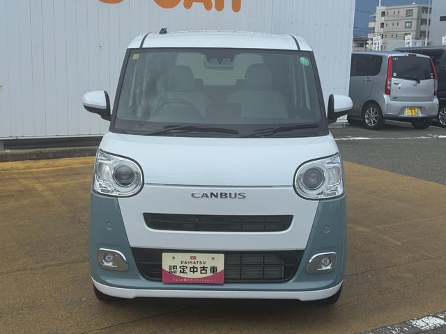 ムーヴキャンバスストライプスＧ令和５年式　衝突低減ブレーキ　オーディオレス　弊社デモカーＵＰ車（福岡県）の中古車