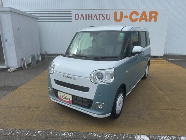 ムーヴキャンバスストライプスＧ令和５年式　衝突低減ブレーキ　オーディオレス　弊社デモカーＵＰ車（福岡県）の中古車