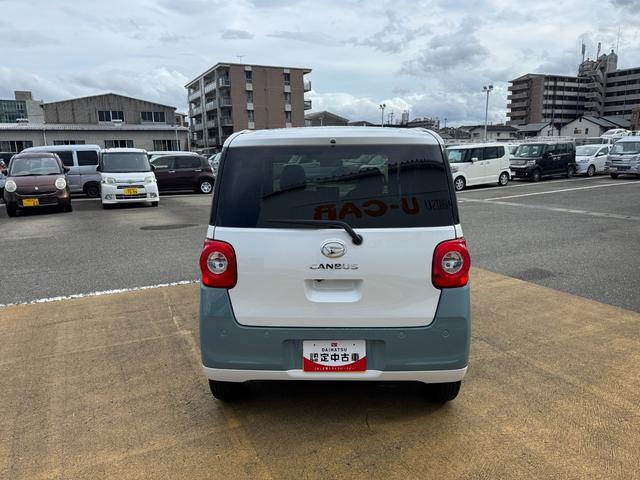 ムーヴキャンバスストライプスＧ令和５年式　衝突低減ブレーキ　オーディオレス　弊社デモカーＵＰ車（福岡県）の中古車