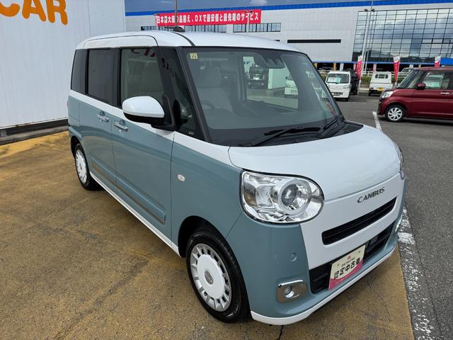 ムーヴキャンバスストライプスＧ令和５年式　衝突低減ブレーキ　オーディオレス　弊社デモカーＵＰ車（福岡県）の中古車