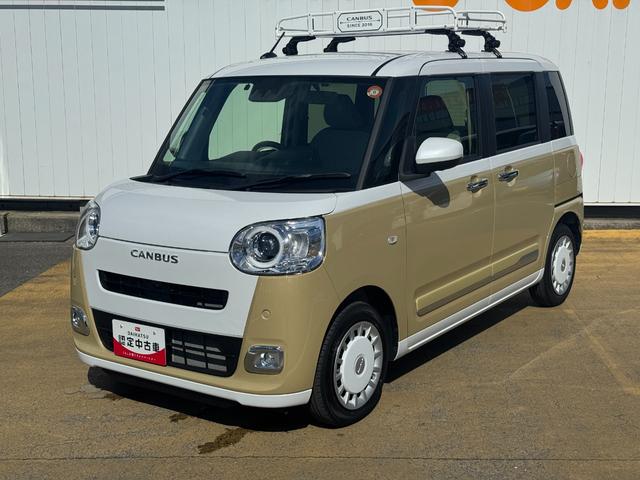 ムーヴキャンバスストライプスＧターボ純正ディスプレイオーディオ　ＥＴＣ　ドラレコ　パノラマモニター　Ｂｌｕｅｔｏｏｔｈ　ｑｉ充電（福岡県）の中古車