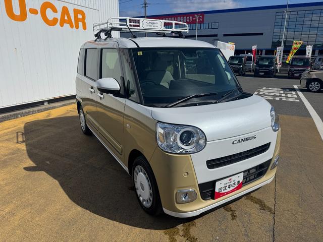 ムーヴキャンバスストライプスＧターボ純正ディスプレイオーディオ　ＥＴＣ　ドラレコ　パノラマモニター　Ｂｌｕｅｔｏｏｔｈ　ｑｉ充電（福岡県）の中古車