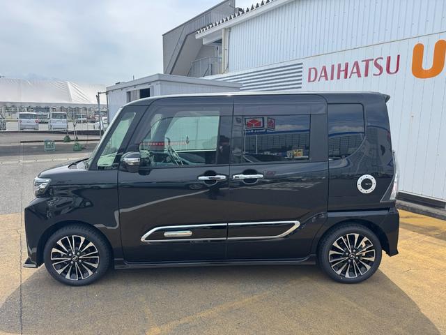タントカスタムＲＳエコアイドルレス車　ナビ地デジＴＶ　全方位カメラ　Ｂｌｕｅｔｏｏｔｈ　ＥＴＣ　　前後ドライブレコーダー　　両側電動スライドドア　ＬＥＤヘッドライト　衝突軽減ブレーキ　純正アルミホイール　新車保証継承付（福岡県）の中古車