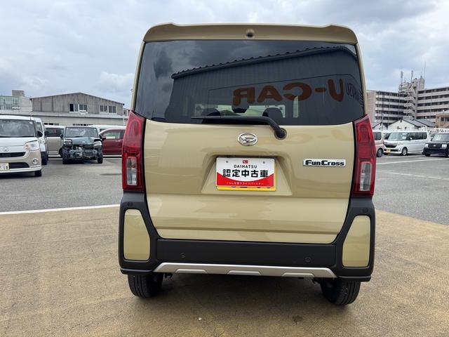 タントファンクロス弊社デモカーＵＰ車　新車保証継承付　バックカメラ付　スマートキー　両側電動スライドドア　　ＬＥＤヘッドライト　衝突軽減ブレーキ　　アイドリングストップ　クリアランスソナー　純正アルミホイール（福岡県）の中古車