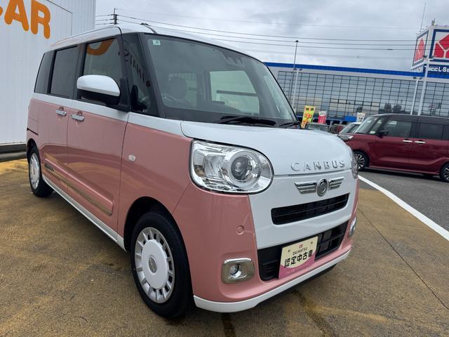 ムーヴキャンバスストライプスＧ新車保証継承付　ディスプレイオーディオ　バックカメラ　Ｂｌｕｅｔｏｏｔｈ　スマートキー　ＥＴＣ　両側電動スライドドア　ＬＥＤヘッドライト　衝突軽減ブレーキ　横滑り防止装置　アイドリングストップレス（福岡県）の中古車