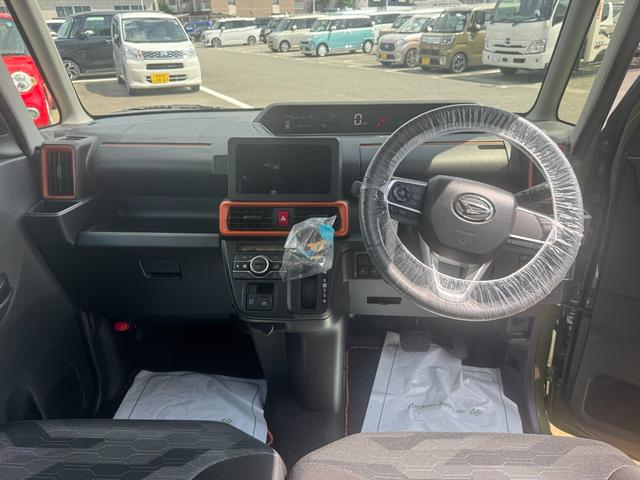 タントファンクロスターボ新車保証継承付 弊社デモカーUP車 オーディオレス バックカメラ付 両側電動スライドドア LEDヘッドライト 衝突軽減ブレーキ アイドリングストップ クリアランスソナー 純正アルミホイール(福岡県)の中古車