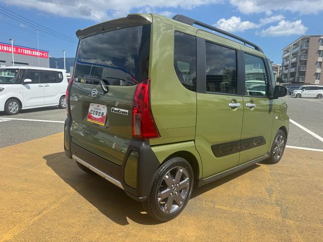 タントファンクロスターボ新車保証継承付 弊社デモカーUP車 オーディオレス バックカメラ付 両側電動スライドドア LEDヘッドライト 衝突軽減ブレーキ アイドリングストップ クリアランスソナー 純正アルミホイール(福岡県)の中古車