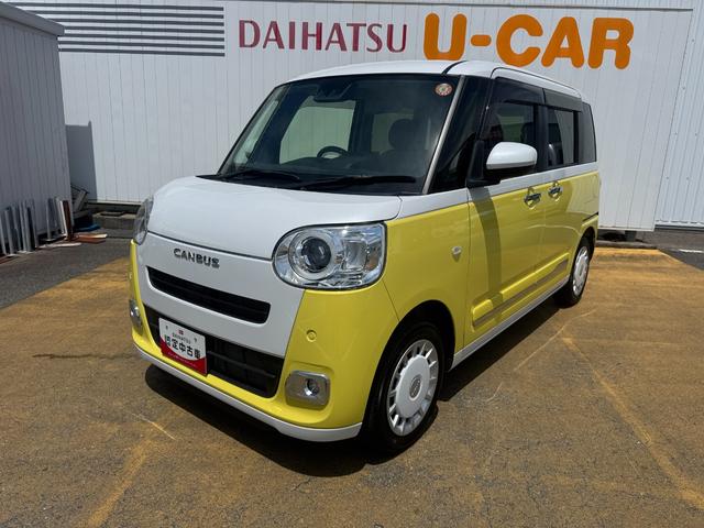ムーヴキャンバスストライプスG新車保証継承付 ディスプレイオーディオ バックカメラ Bluetooth 両側電動スライドドア LEDヘッドライト 衝突軽減ブレーキ 横滑り防止装置 アイドリングストップレス クリアランスソナー(福岡県)の中古車