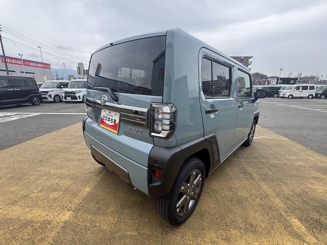 タフトG ダーククロムベンチャー新車保証継承付 弊社デモカーUP車 オーディオレス バックカメラ スマートキー クルーズコントロール LEDヘッドライト 衝突軽減ブレーキ 横滑り防止装置 アイドリングストップ クリアランスソナー(福岡県)の中古車