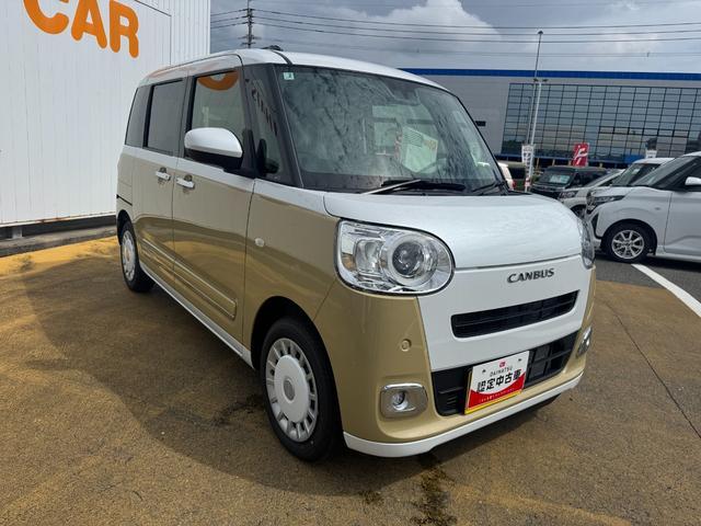 ムーヴキャンバスストライプスG新車保証継承付 弊社デモカーUP車 オーディオレス バックカメラ付 スマートキー 両側電動スライドドア LEDヘッドライト 衝突軽減ブレーキ 横滑り防止装置 アイドリングストップ クリアランスソナー(福岡県)の中古車