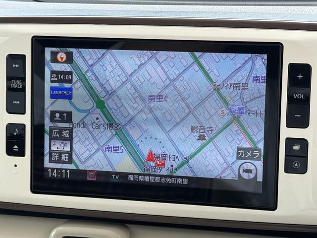 ムーヴキャンバス 中古車 ＧホワイトアクセントＶＳ　ＳＡＩＩＩナビ地デジＴＶ　全方位カメラ　Ｂｌｕｅｔｏｏｔｈ　スマートキー　前後ドライブレコーダー　　両側電動スライドドア　ＬＥＤヘッドライト　衝突軽減ブレーキ　横滑り防止装置　アイドリングストップ