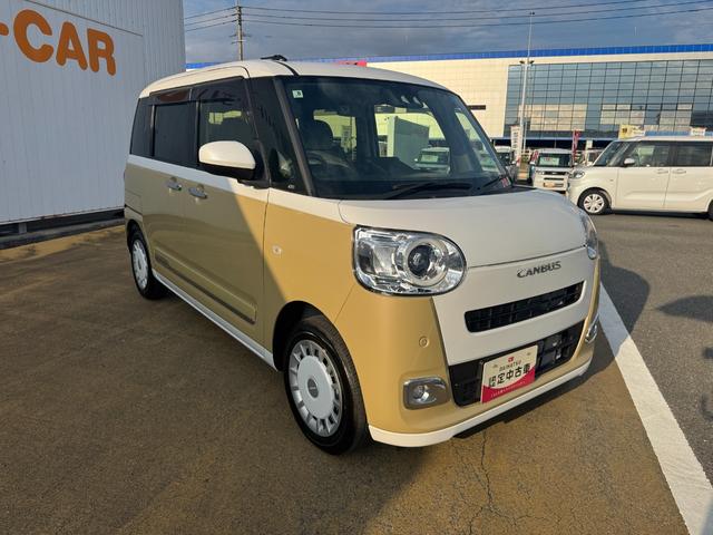 ムーヴキャンバスストライプスG新車保証継承付 オーディオレス バックカメラ付 両側電動スライドドア クルーズコントロール オートライト LEDヘッドライト 衝突軽減ブレーキ 横滑り防止装置 アイドリングストップ ク(福岡県)の中古車