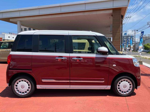 ムーヴキャンバスストライプスＧ追突軽減ブレーキ　車線逸脱警告　ＬＥＤライト　オートＬＥＤ　キーレスエントリー　スマートキー　ベンチシート　シートヒータ　全周囲モニター　点検記録簿（山口県）の中古車