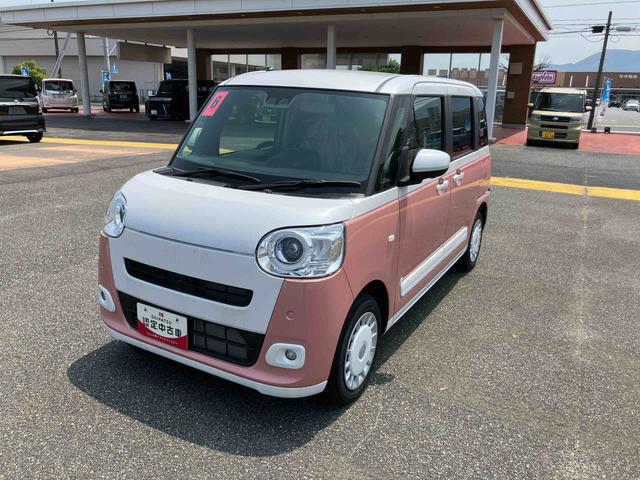 ムーヴキャンバスストライプスＧ追突軽減ブレーキ　車線逸脱警告　ＬＥＤライト　オートライト　スマートキー　キーレスエントリー　ベンチシート　シートヒータ　全周囲モニター　点検記録簿（山口県）の中古車