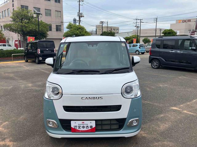 ムーヴキャンバスストライプスＧターボ１オーナー　ターボ車　スマートキー　記録簿　キーフリーシステム　エアバック　ＡＢＳ（山口県）の中古車