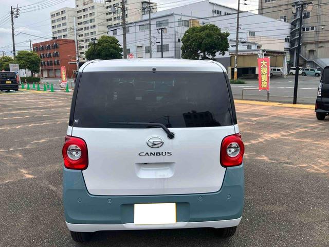 ムーヴキャンバスストライプスＧターボ１オーナー　ターボ車　スマートキー　記録簿　キーフリーシステム　エアバック　ＡＢＳ（山口県）の中古車
