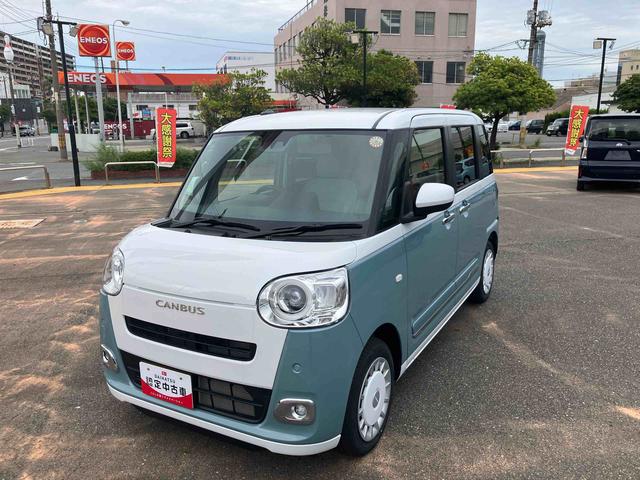 ムーヴキャンバスストライプスＧターボ１オーナー　ターボ車　スマートキー　記録簿　キーフリーシステム　エアバック　ＡＢＳ（山口県）の中古車
