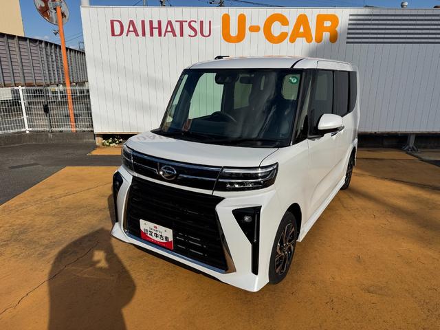 タントカスタムＸ令和６年式　衝突低減ブレーキ　弊社デモカーＵＰ車　純正ディスプレイオーディオ　フルセグＴＶ　ブルートゥース　Ｂｌｕｅｔｏｏｔｈ　シートヒーター（福岡県）の中古車