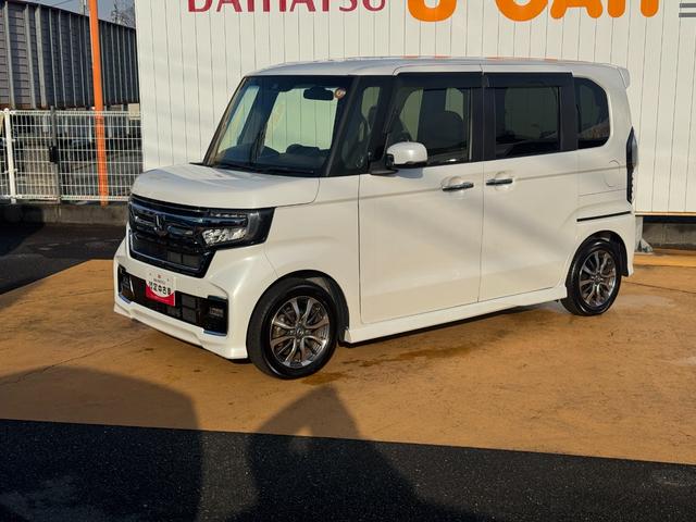 Ｎ−ＢＯＸカスタムＬフルセグナビ　バックモニター　ＥＴＣ　クルーズコントロール　リア左側パワースライドドア	運転席＆助手席シートバックテーブル　衝突低減ブレーキ（福岡県）の中古車