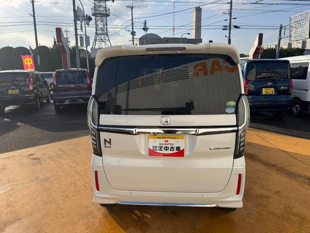 Ｎ−ＢＯＸカスタムＬフルセグナビ　バックモニター　ＥＴＣ　クルーズコントロール　リア左側パワースライドドア	運転席＆助手席シートバックテーブル　衝突低減ブレーキ（福岡県）の中古車