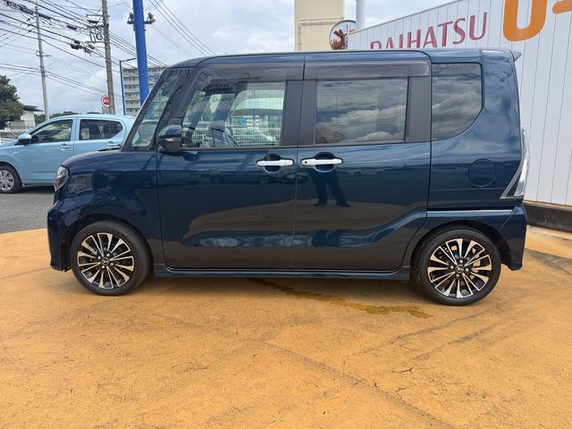 タントカスタムＲＳナビ地デジＴＶ　全方位カメラ　Ｂｌｕｅｔｏｏｔｈ　ＥＴＣ　前後ドライブレコーダー　　両側電動スライドドア　クルーズコントロール　オートライト　ＬＥＤヘッドライト　衝突軽減ブレーキ　アイドリングストップ（福岡県）の中古車