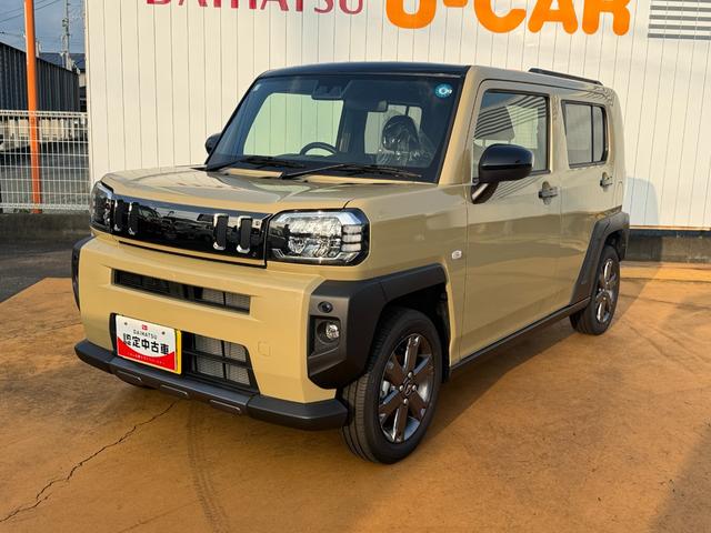 タフトＧ　ダーククロムベンチャー新車保証継承付　弊社デモカーＵＰ車　オーディオレス　バックカメラ　クルーズコントロール　ＬＥＤヘッドライト　衝突軽減ブレーキ　横滑り防止装置　アイドリングストップ　クリアランスソナー（福岡県）の中古車