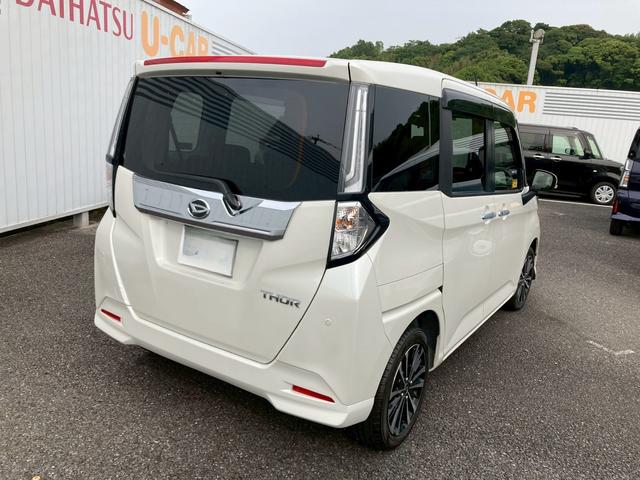 トールカスタムＧ　ターボ　ワンオーナー走行距離無制限１２ヶ月保証付き　左右電動スライドドア　追突被害軽減ブレーキ　ワンオーナー車　リアカメラ　キーフリー　ＴＶ　ターボエンジン　アルミホイール　禁煙車　スマートキー　オートライト　記録簿（大分県）の中古車