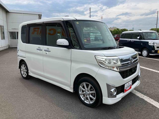 タントカスタムＸ　ＳＡ走行距離無制限１２ヶ月保証付き　点検記録簿　スマ−トキ−　ＡＵＸ接続　ＵＳＢ入力　ブルートゥース　片側電動両側スライドドア　イモビ　アルミ　禁煙　カーナビ　ＡＵＴＯライト　横滑り防止　キーレス　ＡＢＳ（大分県）の中古車