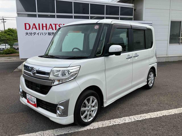 タントカスタムＸ　ＳＡ走行距離無制限１２ヶ月保証付き　点検記録簿　スマ−トキ−　ＡＵＸ接続　ＵＳＢ入力　ブルートゥース　片側電動両側スライドドア　イモビ　アルミ　禁煙　カーナビ　ＡＵＴＯライト　横滑り防止　キーレス　ＡＢＳ（大分県）の中古車