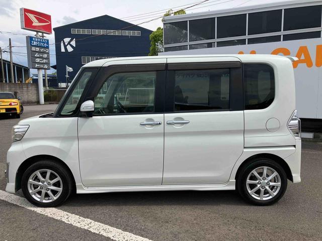 タントカスタムＸ　ＳＡ走行距離無制限１２ヶ月保証付き　点検記録簿　スマ−トキ−　ＡＵＸ接続　ＵＳＢ入力　ブルートゥース　片側電動両側スライドドア　イモビ　アルミ　禁煙　カーナビ　ＡＵＴＯライト　横滑り防止　キーレス　ＡＢＳ（大分県）の中古車