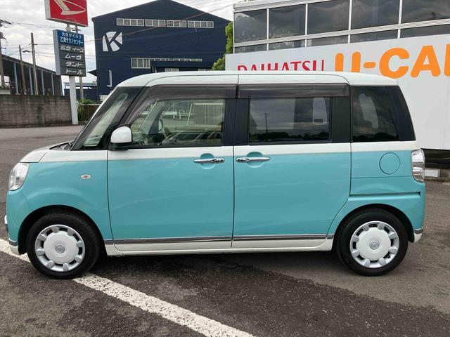 ムーヴキャンバスＧメイクアップ　ＳＡIII走行距離無制限１２ヶ月保証付き　ＡＵＴＯライト　禁煙　両側パワスラドア　盗難防止　ナビ　横滑り防止機能　車線逸脱防止　スマートキー　バックモニター　ＤＶＤ再生　オートマチックハイビーム　記録簿　ＡＢＳ（大分県）の中古車