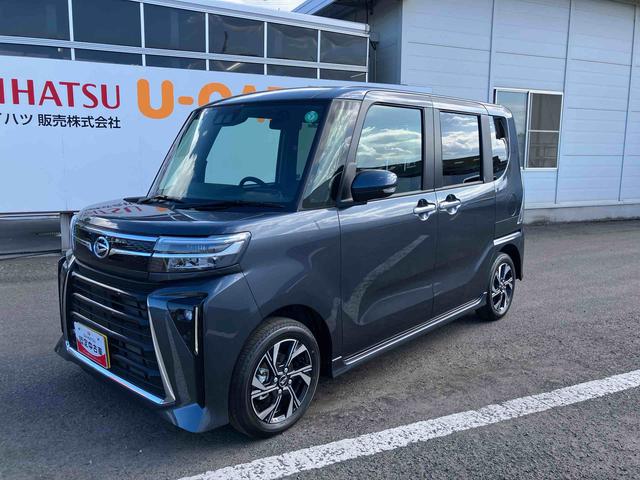 タントカスタムＸ　ワンオーナー走行距離無制限１２ヶ月保証付き　衝突軽減ブレーキ　車線逸脱防止　アイドリングストップ機能　Ｂカメラ　禁煙　盗難警報装置　ＬＥＤ　ワンオーナー　キーレスエントリー　前席シートヒーター　オートＬＥＤ（大分県）の中古車