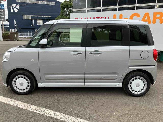 ムーヴキャンバスストライプスＧターボ　ワンオーナー走行距離無制限１２ヶ月保証付き　ＡＣＣ　レーダーブレーキ　Ｂカメラ　１オーナー　シートＨ　左右オートスライド　オートハイビーム　ＬＥＤヘッドライト　ターボ車　スマートキー　記録簿　レーンキープ（大分県）の中古車